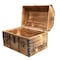 Vintiquewise Large Wooden Pirate Lockable Trunk with Lion Rings QI003038L - alternate 5